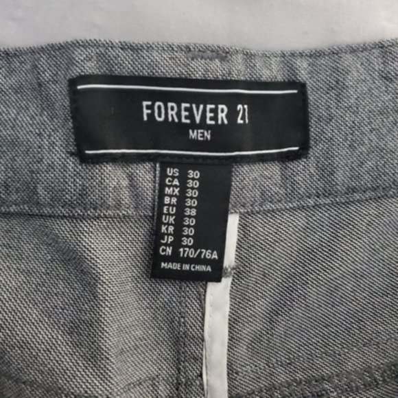 Mens Heather Grey Cotton Trouser Dress Pants- Size 30 Waist - Picture 9 of 9